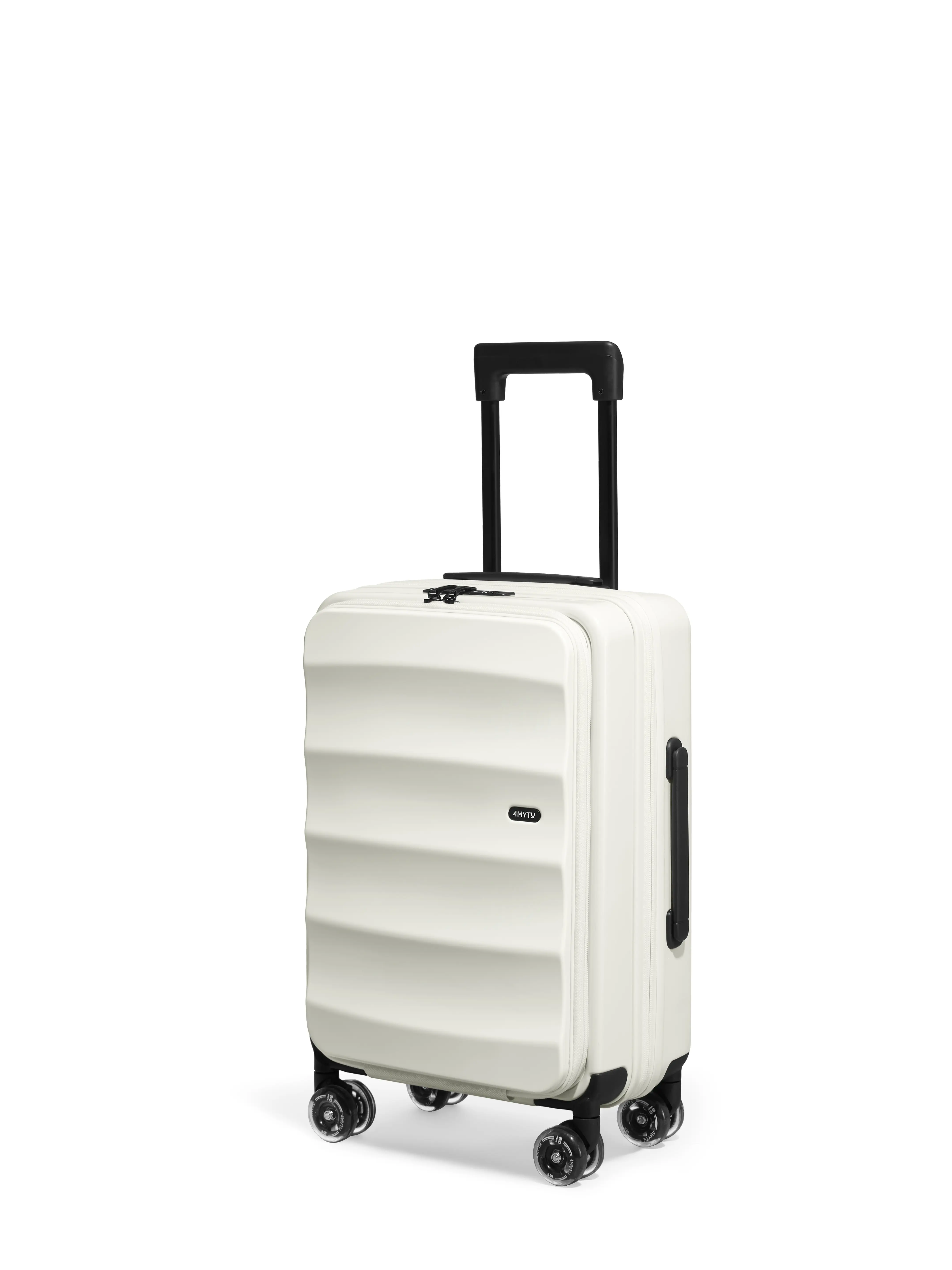 Glossy White Carry-On Luggage, Lightweight Hardshell Suitcase with Spinner Wheels, TSA Lock, Airline Approved Travel Carry On