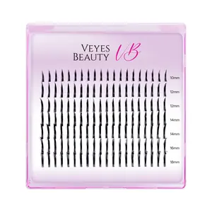 VEYESBEAUTY Flash Spike Lash Clusters – Designed for Manga Anime Wet-Look Spike Styling with Wider 1.5mm Base for Easy Application, Lightweight Layering Lashes