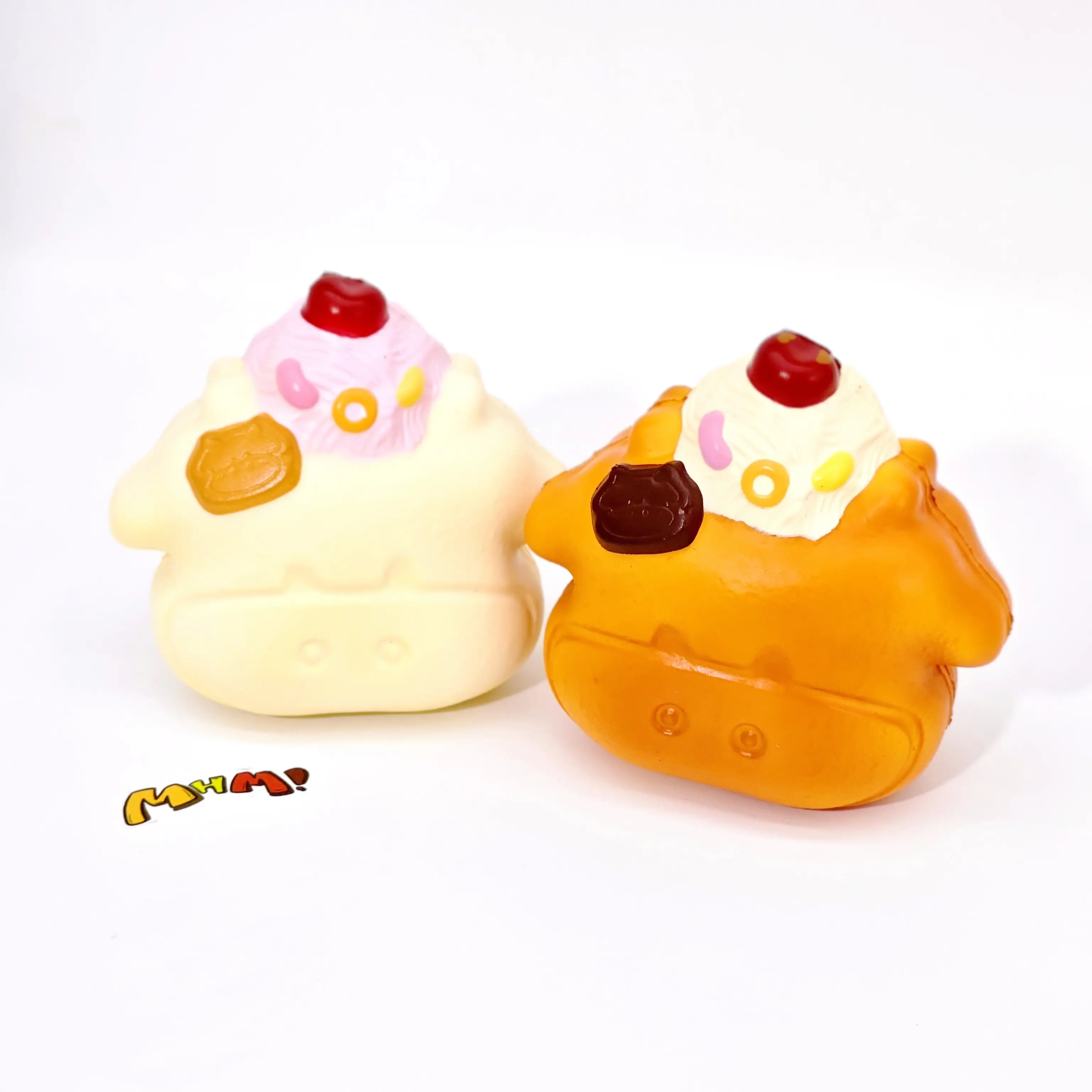 MHM Squishy Series Cow-Shaped Dorayaki Squishy Fidget Toy - Slow Rise Squishies, Sticky, Soft, Stress Relief Gadget, Anxiety Squishies, Sensory Squeeze Stress Relief Toy