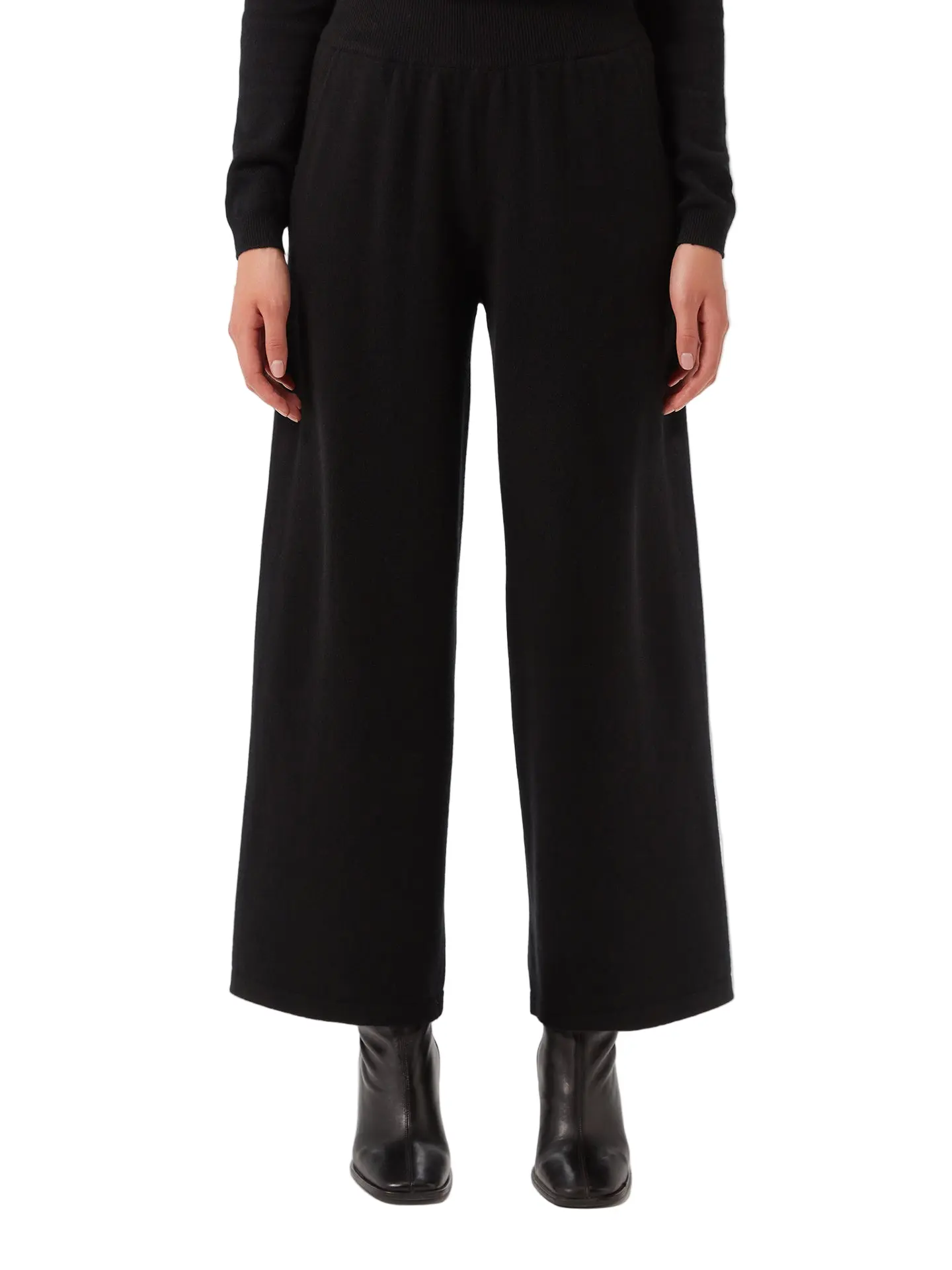 Wide-Leg Cashmere Pants