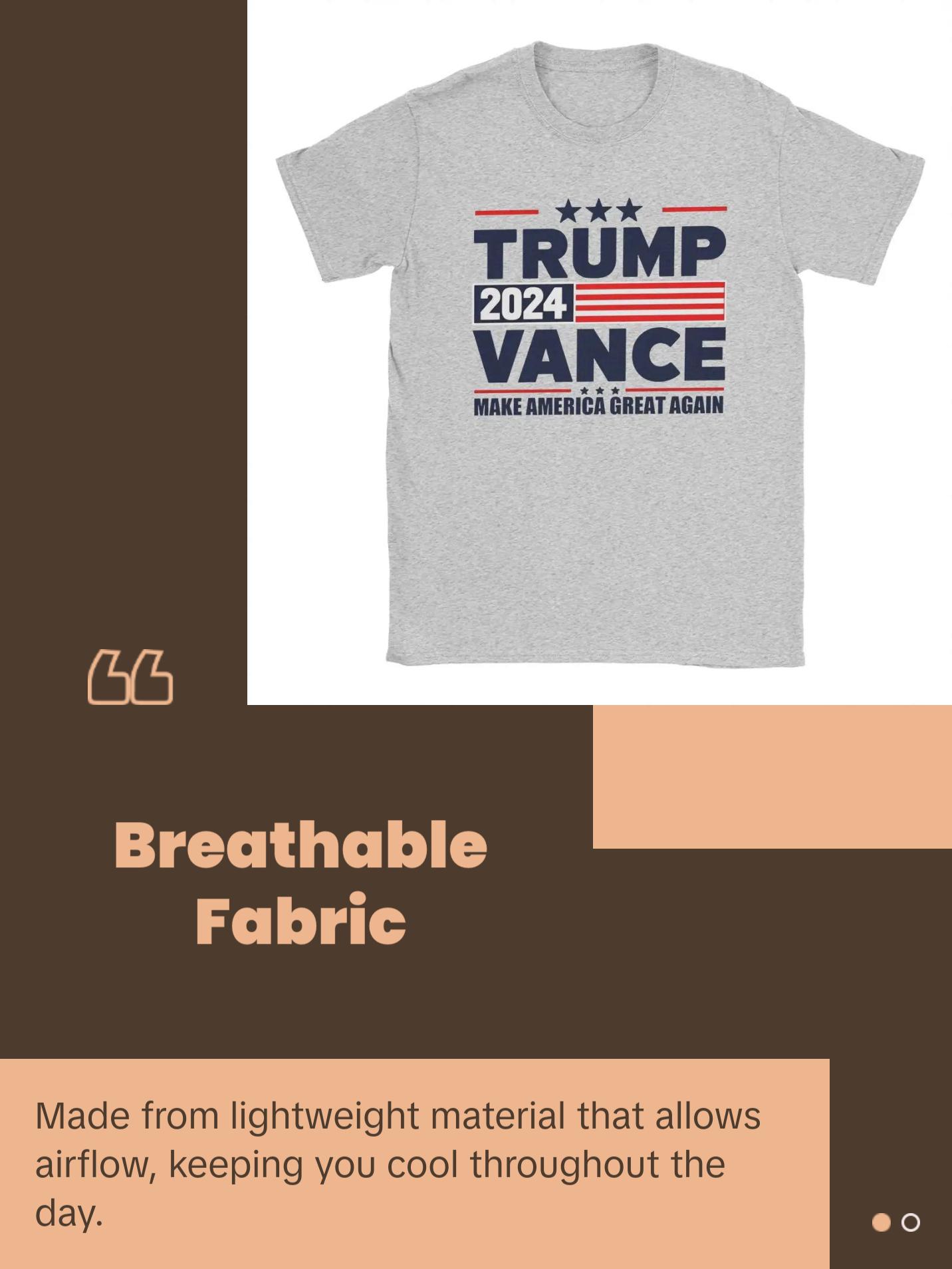 High Quality Vintage Cotton Trump  T-Shirts