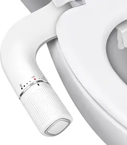 Ultra-Slim Bidet Attachment for Toilet - Dual Nozzle (Frontal & Rear Wash) with Adjustable Cold Water  and Stainless Steel Inlet - Hygienic Solution for Fresh Cleanliness