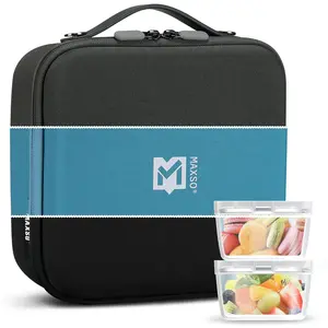 MAXSO Insulated Lunch Tote Bag, Triple Layers Thermal Lunch Container For Kids And Adults, Hard Shell Reusable Lunch Box With Heat And Cold Preservation For School Office Daily Use
