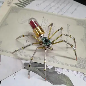 Punk-style mechanical watch movement spider model, handmade DIY creative gift, 3D precisionpuzzle ornament. A unique gift choice.