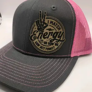 I Match Energy Trucker Hat with Breathable Mesh Back and Adjustable Snap Closure