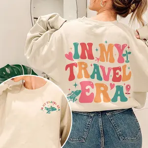 In My Travel Era Sweatshirt, Cute Travel T-Shirt, Girls Trip Sweatshirt, Airplane T-Shirt, World Traveler - Diverse Style Selection - Find You Look