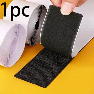 1 Roll – Velcro-Style Non-Slip Double-Sided Adhesive Tape Multipurpose Removable Adhesive | Strong, Heavy-Duty Nylon Self-Adhesive Strips | Ideal for Sofa Cushions, Car Floor Mats, and Screens | Leaves No Residue | For Secure, Trace-Free Mounting