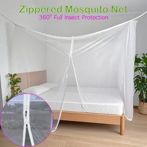 2025[Ultra Large Mosquito Net] Ultra 1pc Camping Net |   Finest Holes Mesh 15, Square Netting Curtain for Bunk Bed, Camping, Bedding, Patio, Easy Installation, Four Sizes Available 200*200*180cm