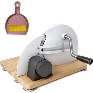 Manual Bread Slicer for Sourdough Bread, Adjustable Thickness Foldable Bread  with Hand Crank, Stainless Steel  Bread Slicer (White, Machine)