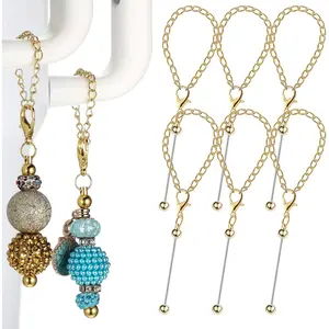 12 Pieces Beadable Jewellery with Handle Cup Chain Unwanted Jewellery Accessory Compatible for 30 40 oz Water Bottle, DIY Gifts