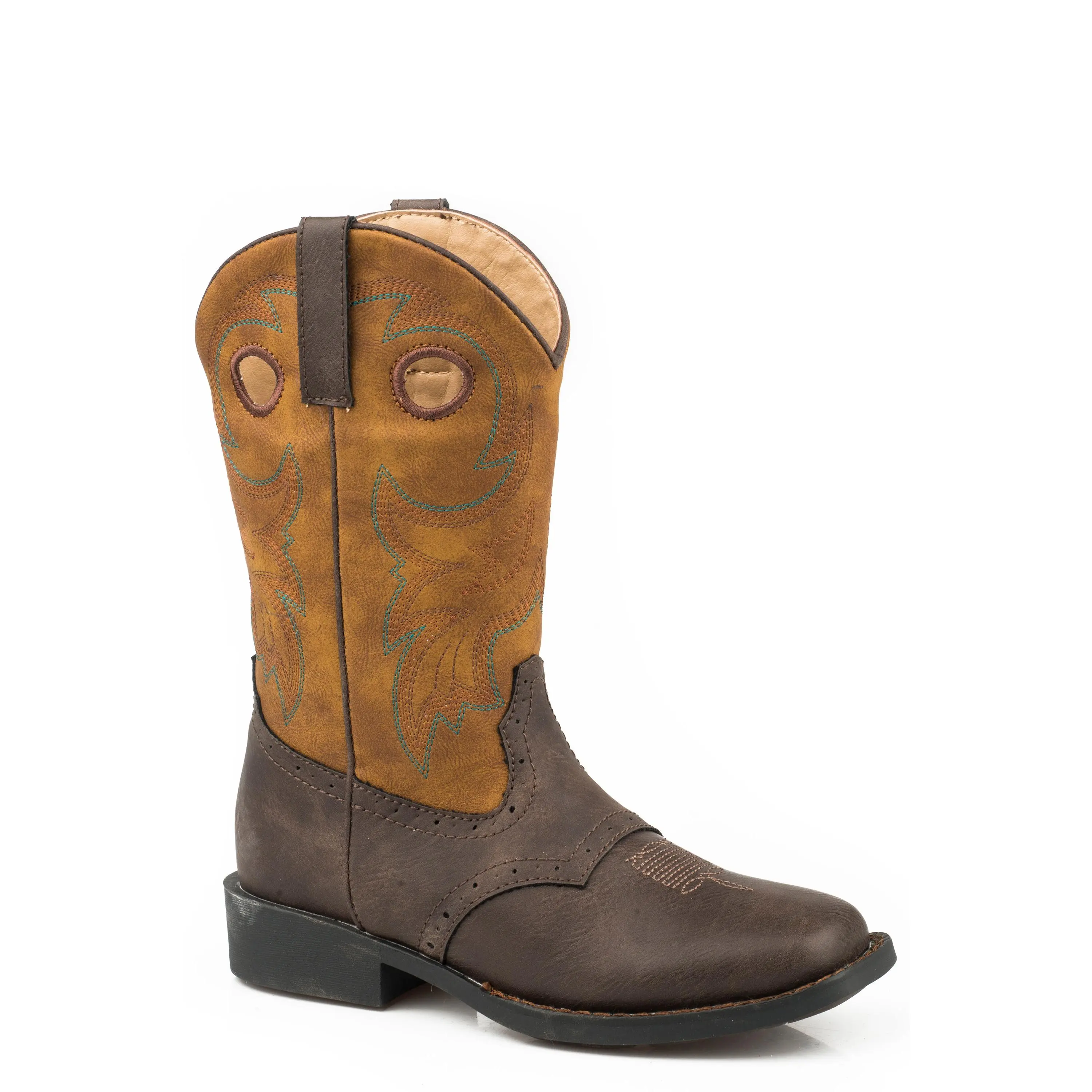 TUMBLED BROWN VAMP WITH SADDLE VAMP