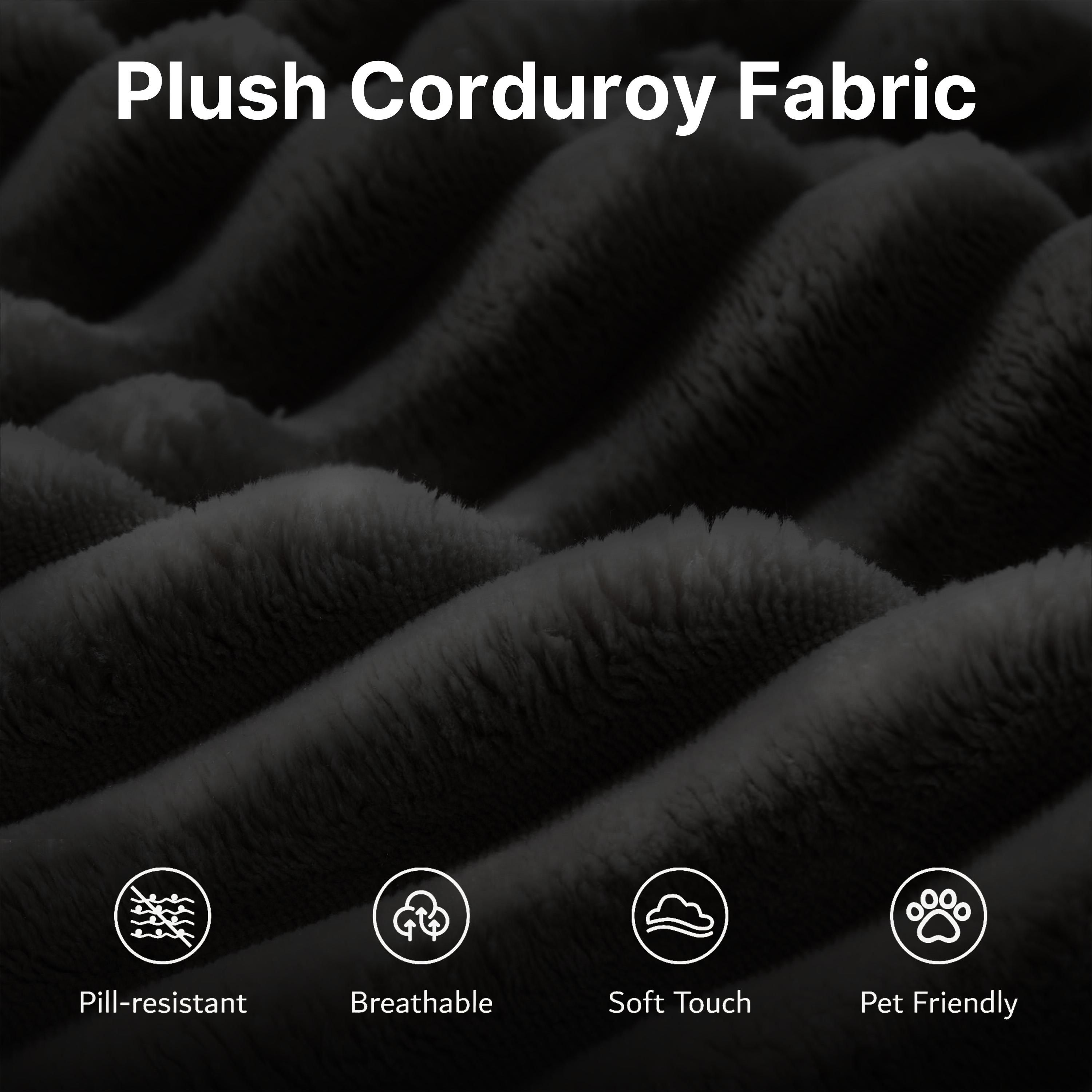 Modular Sectional Sofa Bed, Corner Couch with Chaise Lounge, Oversized Plush Corduroy Sleeper Sofa, No Assembly Required - Couch in a Box for Living Room & Bedroom，Oversize Compression Boneless Sofa Bed Plush Corduroy Sofa Bed