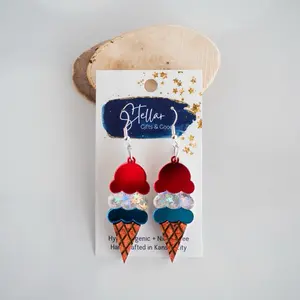 Americana Ice Cream Dangle Earrings