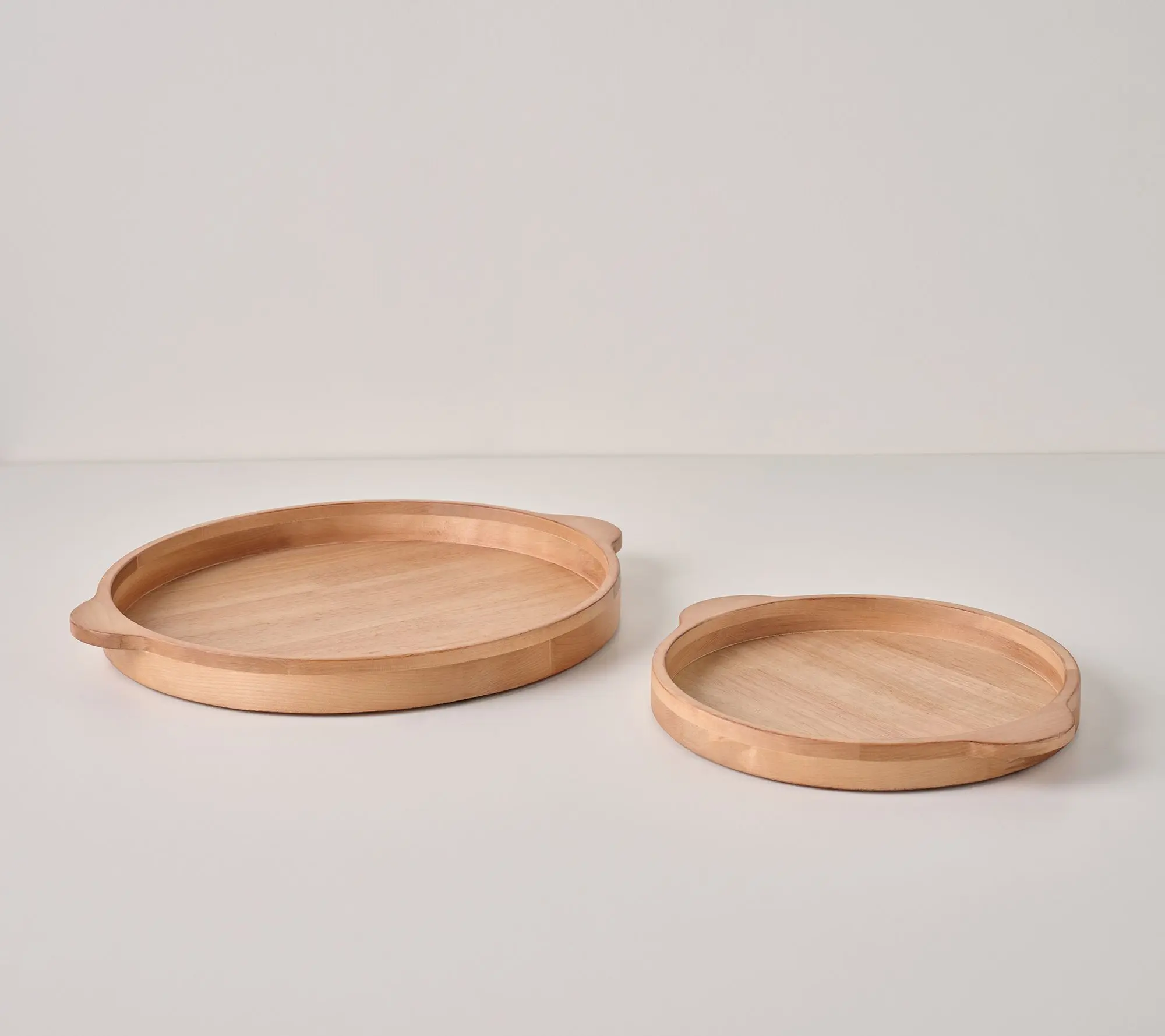Home Reflections Set of 2 Birch Wood Trays