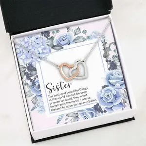Bestfriend Necklace To My Best Friend “ Interlocking Hearts, Friendship necklace, matching sets, BFF gifts, meaningful jewelry, best friend forever