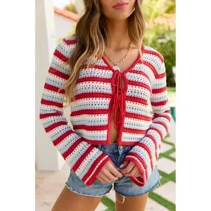 All American Tie Front Sweater