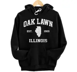 Oak Lawn Illinois IL vintage state Athletic style Hoodie, Sweatshirt, T-Shirt