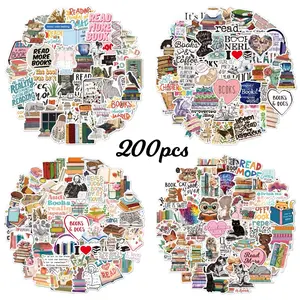 Book Stickers - 200 Pcs Collection for Book Reading, Ideal for Educational and Creative Projects vinyl sticker waterproof