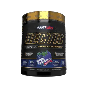 EHPlabs Hectic Pre Workout Supplement 30 Serves - 400mg Caffeine, L-Citrulline, Beta-Alanine, Endurance, Hydration, Focus, Betaine, pre-workout, electrolyte, dietary Healthcare Fitness muscle training for men and women Optimum | New Year New Me