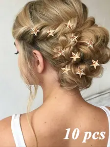 Elegant Star Hair Clips Set, Spiral Design for Weddings, Vintage Bridal Accessories, Perfect for Brides & Girls