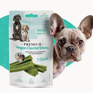 ReThink Pet Premium Vegan Dental Sticks - 7pc for Daily Dental Care, Protein Rich & Highly Digestible