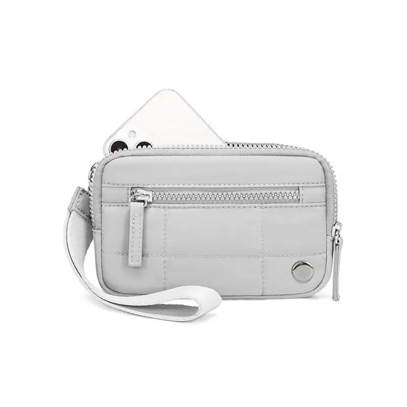 Women's Solid Color Zipper Wristlet, Fashionable Lightweight Waterproof Phone Bag, Casual Versatile Clutch for Daily Used