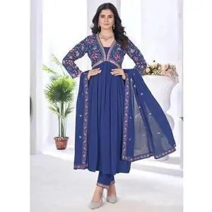 Embroidered Anarkali Suit – Elegant Soft Georgette Set