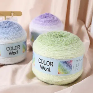 1PC Long Gradient Plush Yarn Blanket Scarf Wrap Shawl Bouquet 7-Star Design