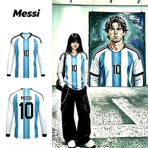 2026 Home And Away 10# Messi Short And Long Sleeve Soccer Jerseys Fans Version Breathable