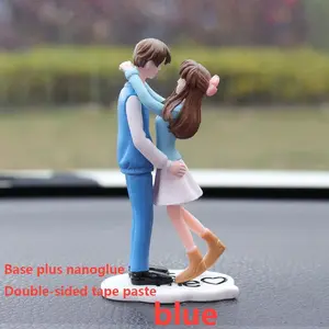 Cute Couple Design Car Decoration, Car Desktop Decor, 1 Pair/set Car Interior Decoration, Car Interior Accessories For Car Gift