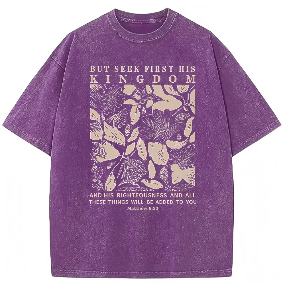 Washed T-shirt-Purple