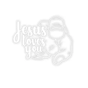 JLY Kiss-Cut Sticker White Glossy Smooth Decorative Decor