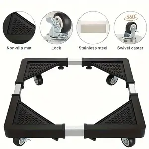 Moving Made Easy — Mobile Washing Machine Base Stand, Quiet, Adjustable, Multifunctional, Easy to Move couch movement