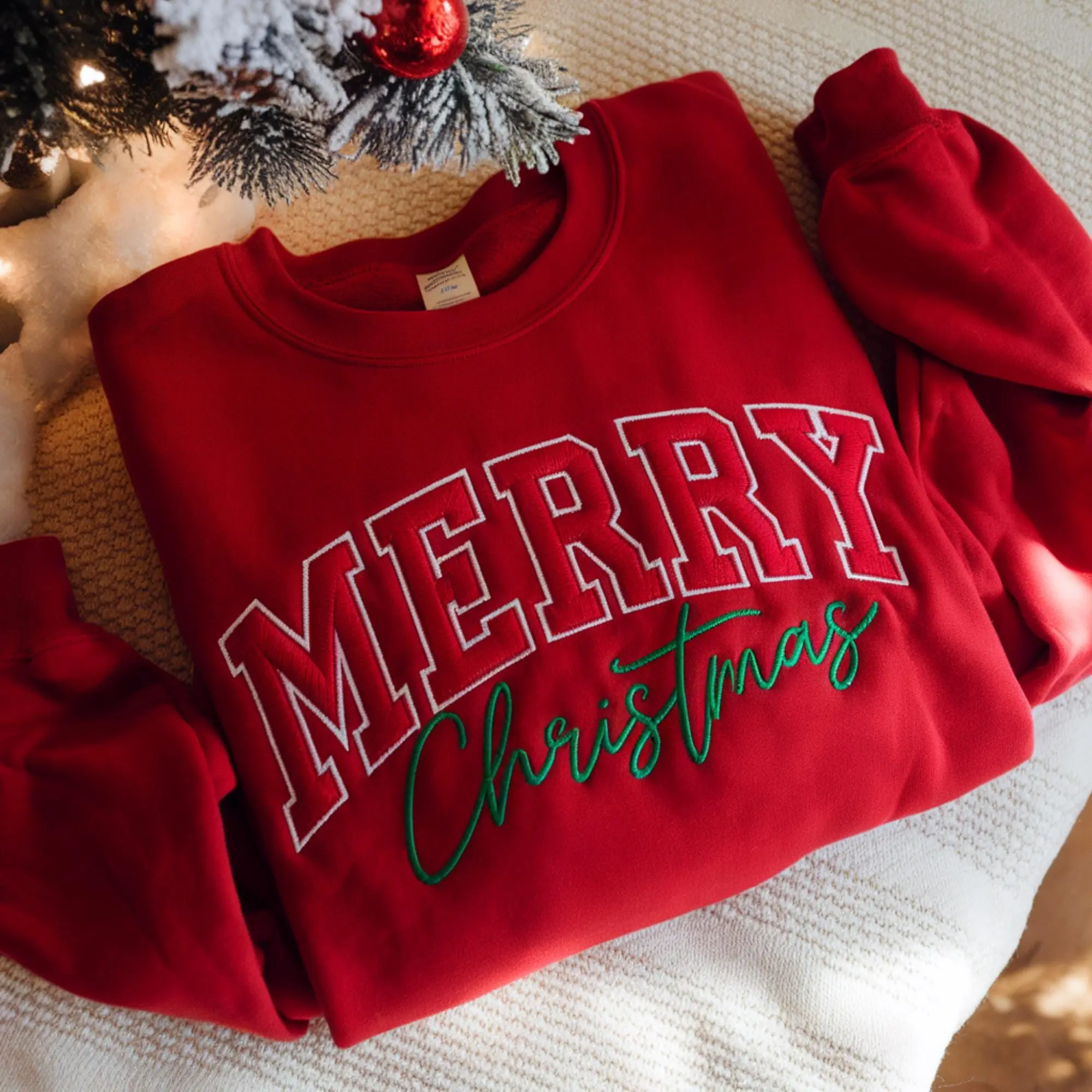Women's Festive Print Merry Christmas Hoodie - Embroidered Cotton Blend Pullover Sweatshirt, Casual Long Sleeve Top for Lady, Sweatshirts, Tops