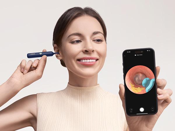Ear Wax Removal Tool Camera, Flexible Wireless Ear Cleaner with Camera Otoscope Light, HD Painless Visual Ear Picker Tweezers Earwax Remover, Portable Safe Ear Cleaning Kit for Adults & Kids
