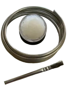 Silver Bearing  HVAC Solder Kit - 1/16"x24" With Paste Flux & Flux Brush/Stay Brite 8