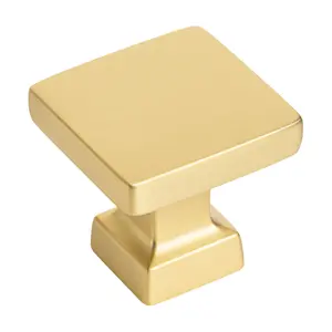 Cosmas 1480BB Brushed Brass Modern Contemporary Square Cabinet Knob