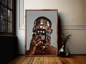 Black man Art, Fashion, Black man Wall Art, Black African Wall Art, black men wall art, Black girl art, abstract art - No Frame