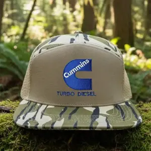 Cummins Turbo Diesel Camo Hat, Embroidered Baseball Cap, Custom Embroidered Snapback Hat, Vintage Style Trucker Hat