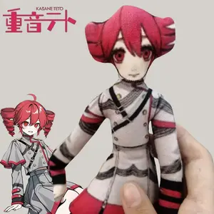 Anime Kasane Teto Cosplay Doll Plush Stuffed Dolls Room Decoration Cotton Plushie Xmas Accessories Prop Abstract Twistable Gifts