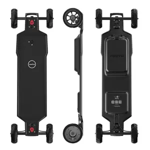 Maxfind FF AT Off Road Electric Skateboard, All Terrain Longboard with Remote, 3000W Hub Motors, 17 Miles Range, 28 Mph Speed, Quick Battery Swap Design