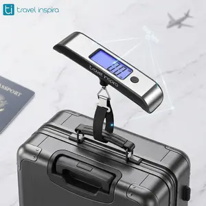 Travel Inspira Rechargeable Luggage Scale for Travel, Digital Suitcase Weight Scale, 110lb/50kg Hanging Baggage Scale with Large Backlit Display, USB-C Charging