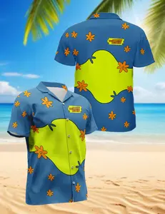 [NEW] The Mystery Machine Aloha Hawaiian Shirt, Summer Short-Sleeve Button-Up for Men and Women, Vacation Shirt, Fun Cartoon Fan Apparel
