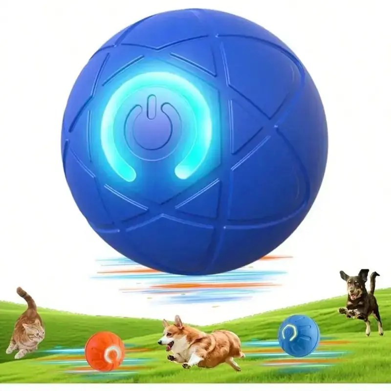 Interactive Dog Bounce Toy - Self Moving, Interactive Moving, Smart Vibration, Automatic Rotation, Pet Stimulation, Training & Fun Exercise Tool for Dogs, Interactive Moving Balls, Self Moving Balls