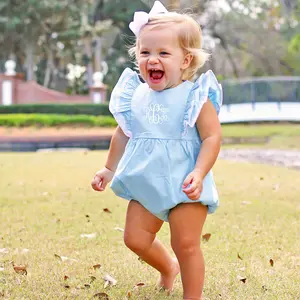 Light Blue Alice Bubble - Classic Girls Double Ruffle Outfit