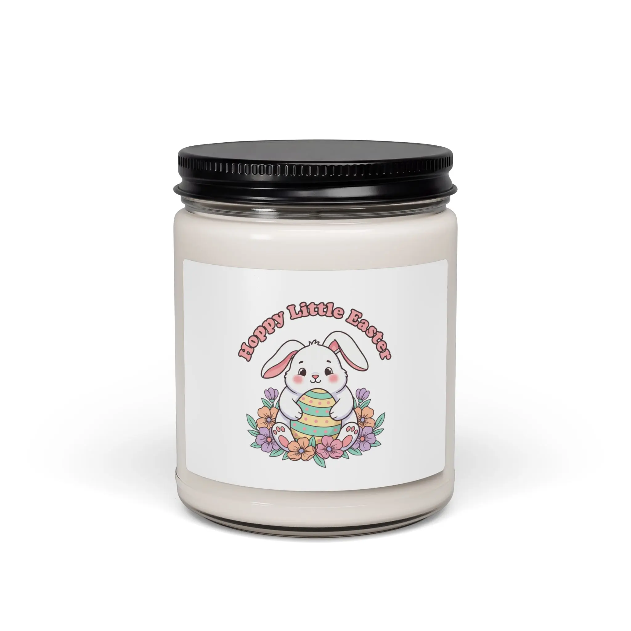 Happy Little Bunny Candle, Soy Jar Candle | Easter Bunny Aesthetic, Pastel Spring