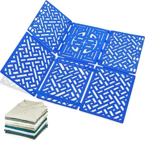 Geniusidea Shirt Folder Board for Closet Organization, Clothes Folding Board to Make Clothes Tidy, Laundry Folding Board Liner Sorter, Blue