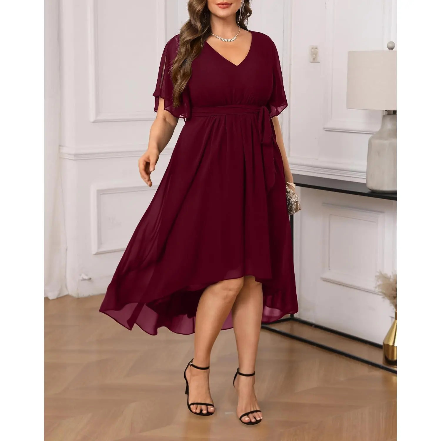 short plus size formal dress Primavera Couture 14032 Fitted Homecoming while the short length provides ease of movement and a modern touch to classic formalwear Plus Size Dress for Women