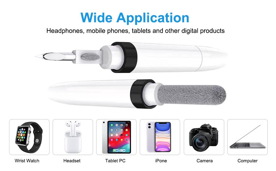 Dual-Brush Earbud Cleaning Pen | 4-in-1 Pro Kit for Precision & Durability, Tool Compatible with Airpods, Galaxy Buds, All Wireless Headsets -Black Dual-Brush Earbud Cleaning Pen | 4-in-1 Pro Kit for Precision & Durability, Tool Compatible with Airpods, Galaxy Buds, All Wireless Headsets -Black