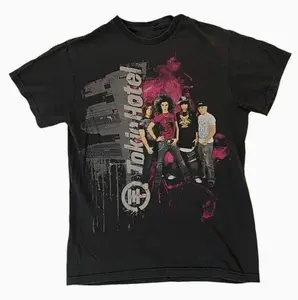 2007 Concert Tour Tokio Hotel Band Shirt Classic Black Unisex S-6XL  Aesthetic Boho Graphic Tshirt Tee Top Womenswear Streetwear Summer